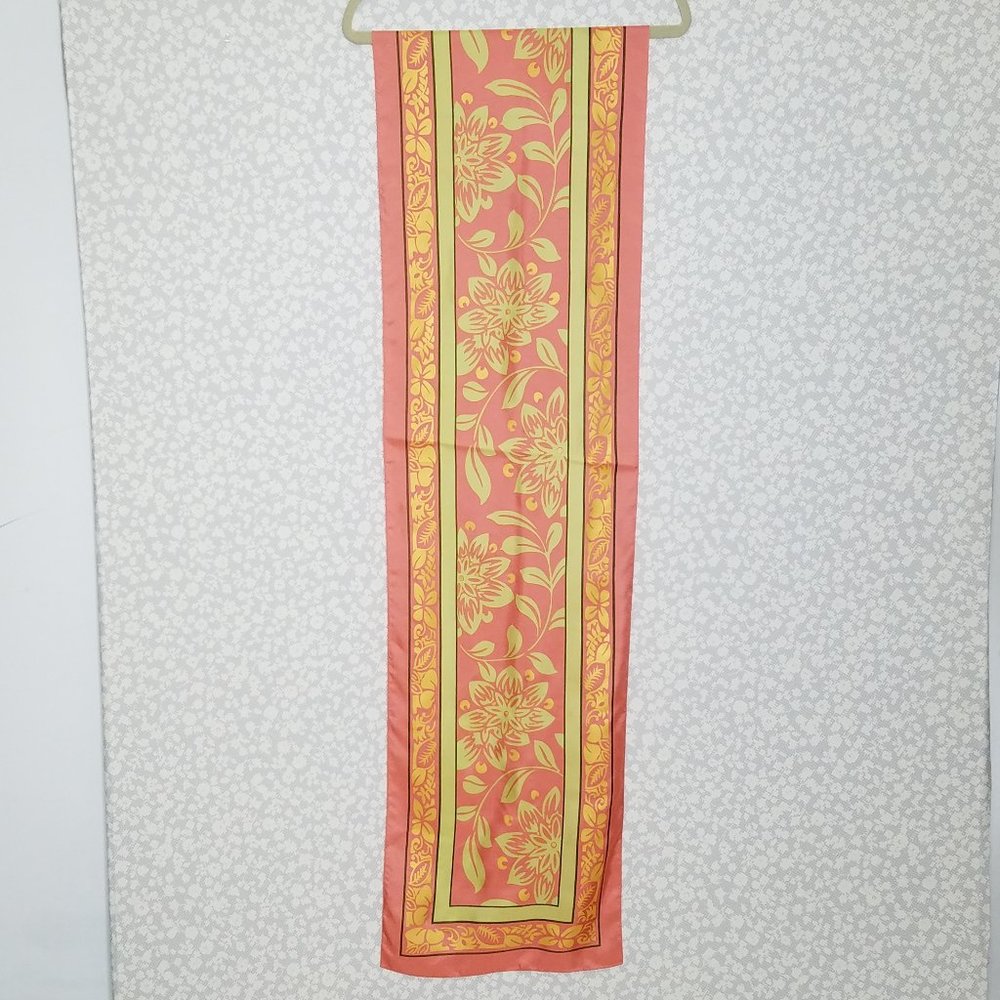 Hilo Hattie Hawaii 100% Silk Scarf 58"x 14"